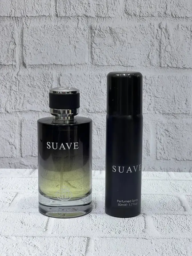 ادکلن مردانه دیور ساواج فراگرنس ورد سوآو همراه اسپریFragrance World Suave + Spray – Dior Sauvage حجم 100 میل